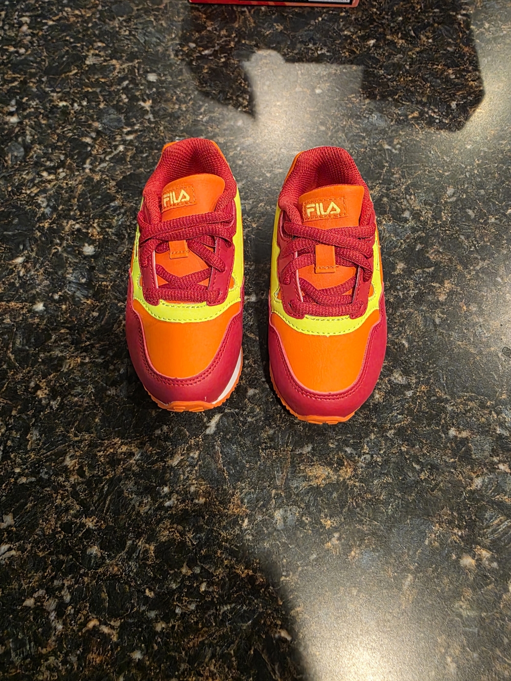 Fila Kids' Neon Orange & Pink Athletic Sneakers